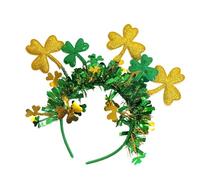 Générique Patrick's Day Cloverleaf Headbands | Shamrock Hairband,Green St. Irish Carnival Costume Accessories With Bowler Hat For Women Girls