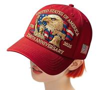 Générique Patriotic Baseball Hat - Headdress for Men | Twill Fabric with Outdoor Camping Style, Adjustable Fit Feature, Veterans Parade Accessory, Memorial Day Family Gathering Accent