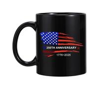 Générique Patriotic Coffee Mug - 350ml Ceramic 250th Commemorative, 250th America Mug Drinking Cup, Limited Edition Style Graphic, Thermal Retention Build, Drinkware Accessory for Daily Use