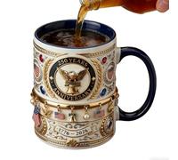 Générique Patriotic Gift Holder - Kitchenware Item, Presentation Mug, Morning Liquid Intake, Daily Hydration Accessory Utility | Professional Festive Stoneware Display, for School Party Restauran
