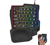 Générique Pavé De Pavé De Mécanique Programmable pour Une Main | Clavier Ergonomique Avec Sensation De Frappe Mécanique Pour Les x Vidéo Pavé Clavier Filaire Mini Portable Rétroéclairé Pour