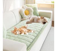 Générique Pawcart Couch Cover, Paw Lounge Plush Pet Couch Cover, Non-Slip Washable Couch Covers for Pets, Anti-Static Ultra-Soft Fluffy Plush Sofa Protector, 5 Colors for Home (Green,28 * 71in)