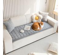 Générique Pawcart Couch Cover, Paw Lounge Plush Pet Couch Cover, Non-Slip Washable Couchs Covers, Ultra-Soft Fluffy Plush Sofa Protector for Home, Suitable for Dogs and Cats (LGrey-Same,80 * 210 cm)