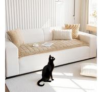 Générique Pawcart Couch Cover, Paw Lounge Plush Pet Couch Cover, Non-Slip Washable Couchs Covers, Ultra-Soft Fluffy Plush Sofa Protector for Home, Suitable for Dogs and Cats (Khaki,90 * 120 cm)