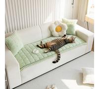 Générique Pawcart Couch Cover, Paw Lounge Plush Pet Couch Cover, Non-Slip Washable Couchs Covers, Ultra-Soft Fluffy Plush Sofa Protector for Home, Suitable for Dogs and Cats (Green,80 * 160 cm)