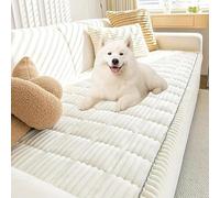 Générique Pawcart Couch Cover, Pawcart Plush Pet Couch Cover, Ultra-Soft Quilted Sofa Protector, Machine Washable, for Dogs Cats Kids and Living Room Decor (White,28 * 71inches)