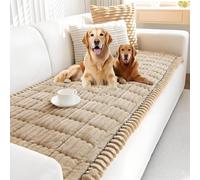 Générique Pawcart Couch Cover, Pawlounge Plush Couch Cover, Non-Slip Washable Couch Covers for Pets, Ultra-Soft Fluffy Plush Sofa Protector for Home (Coffee,31.5 * 82.7in)