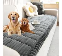 Générique Pawcart Couch Cover, Pawlounge Plush Couch Cover, Non-Slip Washable Couch Covers for Pets, Ultra-Soft Fluffy Plush Sofa Protector for Home (Dark Gray,27.6 * 27.6in)
