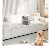 Générique Pawcart Couch Cover, PawLounge Plush Pet Couch Cover, Non-Slip Washable Ultra-Soft Fluffy Plush Sofa Protector for Dogs Cats (White,S:24 * 24 in)