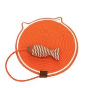 Générique Pawmingle Interactive Cat Scratch Pad with Hanging Ball, Indoor Interactive Chew Rope Mat, Non-Slip Scratching Carpet for Bed Protection