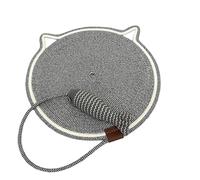 Générique Pawmingle Interactive Cat Scratch Pad with Hanging Ball, Round Cotton Rope Mat for Wall Or Floor, Non-Slip Scratching Carpet for Sofa & Bed Protection