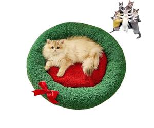 Générique Pawsmas Christmas Tree Triangle Cat Cave Bed,Removable and Washable Winter Closed-Off Cat Bed,Soft Comfortable House Tent for Cats Dogs,Suitable for Cats to Sleep,Nap,Hide and Play (A-L)