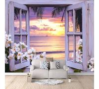 Générique Paysage Papier Peint 3D Panoramique Intissé Papier Peint 450 × 315 cm Voiliers Au Coucher Du Soleil Photo Mural Moderne Poster XXL, Pour Salon Chambre Tv Fond Murale Décoration