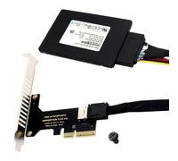 Générique Pcie Adapter Card, Motherboard Expansion Card, 3.15x3.15x4.72 inches High Speeds Versatile Double-Port Computer Accessories for Motherboards, Enhanced Read/Write Speed, Data Transmission,