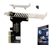 Générique Pcie Expansion Card, Motherboard Expansion Cards, 3.15x3.15x4.72 inches, High Speed Port Adapter Computer Accessory, Workplace Data Transfer, for Laptop Desktop, Black