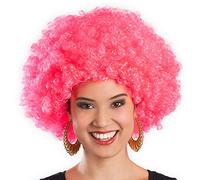 Perruque Afro - Rose Fluo - Coupe Volumineuse - Pour Adulte