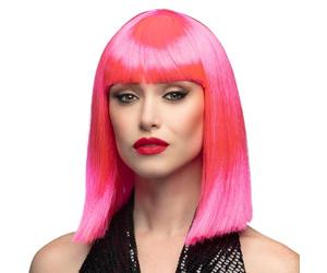 Générique - Pe735/Rose - Perruque Dance Rose Fluo - Taille Unique