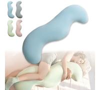 Générique Pea Pod Body Pillow for Adults, Cooling Body Pillo, Full Body Support Pillow for Side Sleepers, Soft and Supportive Pillows forSleeping & Lumbar Support (Blue,47.2 in (for 5'5" Above))