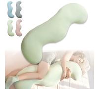 Générique Pea Pod Body Pillow for Adults, Cooling Body Pillo, Full Body Support Pillow for Side Sleepers, Soft and Supportive Pillows forSleeping & Lumbar Support (Green,47.2 in (for 5'5" Above))