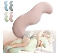 Générique Pea Pod Body Pillow for Adults, Cooling Body Pillo, Full Body Support Pillow for Side Sleepers, Soft and Supportive Pillows forSleeping & Lumbar Support (Pink,43.3 in (for 4'9"-5'5"))