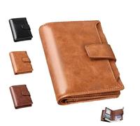 Générique Peachloft Wallet, Peachloft Mens Wallet, PU Leather Multi-Card Holder Anti-Theft Wallets for Men, Two-Fold Large Capacity (Brown)