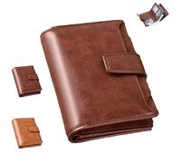 Générique Peachloft Wallet, Peachloft Mens Wallet, PU Leather Multi-Card Zipper Pocket Anti-Theft Coin Purse for Men (Brown)