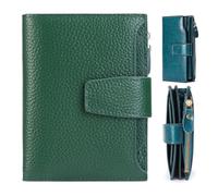 Générique Peachloft Wallet, RFID Shielded Bifold PU Leather Wallet, Slim Multi-Card Holder with Coin Pockets for Daily Unisex (Green 1)