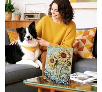 Générique Pearl Beaded Art Kit - 40x30cm 3D | PP Density Board Craft - Tower Sunflower Handmade Wall Decor DIY Indoor Home Dorm Apartment Restaurant Hotel Gift Creative