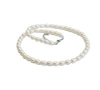 Générique Pearl Necklace for Women, Handmade with Tiny White Freshwater Pearls and Silver Clasps and Adjustable Chain Pearl Choker 16.5", Cute Trendy Summer Jewelry