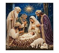 Générique Pearl Painting Kit - Jesus Nativity Scene Framed Decoration