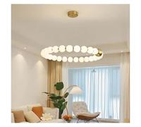 Générique Pearl Ring LED Chandelier Dining Room Living Room Dining Table Kitchen Chandelier Home Acrylic Ball Lamp