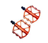 Générique Pédale de vélo 3 roulements scellés 9/16 pédales VTT en Alliage d'aluminium pièces Route(R45 Orange)