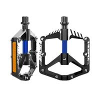 Générique Pédales de vélo Montagne en Alliage d'aluminium antidérapant, Plate-Forme roulements du 9/16''(Black-Blue)