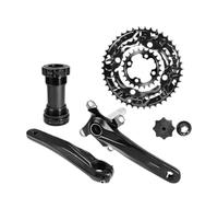Générique Pédalier, Compatible avec BUCKLOS, VTT 104/64BCD Triple Plateau | Manivelle intégrée de 170 mm, compatible avec la transmission VTT 3 × 9S 3 × 10S / 27S 30S