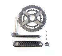 Générique Pédalier, Compatible avec CRUZbike, vélo de Route Double Plateau | Manivelle 155-170 mm, 46-30/48-32T, 9-12 vitesses, avec pédalier