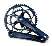 Générique Pédalier Conique carré Universel for vélo de Route 110BCD, 170mm, 34/50T 36/52T 39/53T, Roue à chaîne Fixie(36-52T,Black)