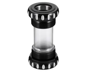 Générique Pédalier VTT Fileté en Aluminium Noir, Étanche, Rigide | Double Joint, Section Centrale Plastique, Joints Séparés, Rondelles Séparées, pour Mécanique Vélo et Entretien