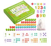 Générique Peg Counting Board - Wooden Math Learning Toy with Colorful Pegs for Early Education, Preschool Counting, and Number Recognition, Math Manipulatives for Kids, Toddler, and Classroom