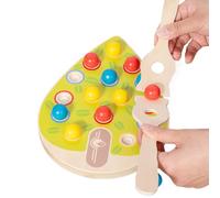 Générique Peg Panel Beads Game, Wooden Interactive Bead Matching Toy with Color Panel, Educational Fine Motor Skill Builder for Toddler, Preschool Boys and Girls, Classification Counting Play