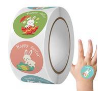 Générique Pegatinas Pascua - Stickers Autoadhesivos Temática Pascua, Rollos Colores | Decoración Conejo, Manualidades Niños, Etiquetas Divertidas, Regalos Creativos