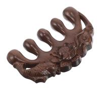 Générique Peigne à Cheveux en Bois de Santal Marron, Léger et Compact, pour Massage Cuir Chevelu et Soin Méridien, Adapté aux Cheveux Secs ou Mouillés