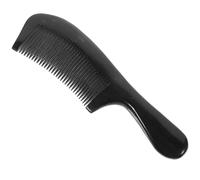 Générique Peigne à Cheveux Noir en Corne de Bœuf Naturel 20cm Manche Épais, Lisse et Élégant, pour Coiffage Doux à Domicile et Massage du Cuir Chevelu