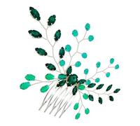 Générique Peigne à Cheveux Vert en Cristal Léger pour Mariée, Accessoire Élégant et Polyvalent Adapté aux Soirées et Engagements
