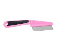Générique Peigne à Dents Fines en Acier Inoxydable Rose pour Cheveux et Animaux, Professionnel, Adapté aux Garçon et Filles et Hommes, Élimine les Pellicules Efficacement
