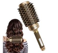 Générique Peigne À Rouleau Bouclé - Brosse Démêlante À Cheveux, Sèche-Cheveux Pour Femmes, Sèche-Cheveux Peigne À Fourrure Bouclée, Peignes À Cheveux Anti-brûlure, Peignes À Rouleaux Avec Poignée Anti