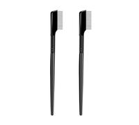 Générique Peigne à Sourcils et Cils en Acier Inoxydable 2pcs Dents Denses, Manche Antidérapant, pour Maquillage Précis et Séparation Délicate des Cils