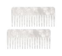 Générique Peigne Antistatique et Voyage Compact et Portable pour Coiffage Quotidien en Acétate 2 Pcs, Large Dents Design Esthétique et Pratique pour Femmes
