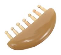 Générique Peigne de Massage Chevelu à 7 Dents de Corne de Mouton, Masseur pour Cuir Chevelu Picots Ronds, Outil de Soin Capillaire Relaxant et Portable
