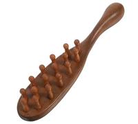 Générique Peigne de Massage en Bois de Santal Dents Larges, Masseur à Peigne Multifonction pour Cuir Chevelu et Visage, Poignée Longue Ergonomique, Soin Cheveux à Domicile, Massage Relaxant
