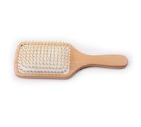 Générique Peigne de Massage en Bois Naturel Dents Flexibles et Design Unique à Coussin D'air pour Stimuler le Cuir Chevelu et Augmenter L'oxygénation